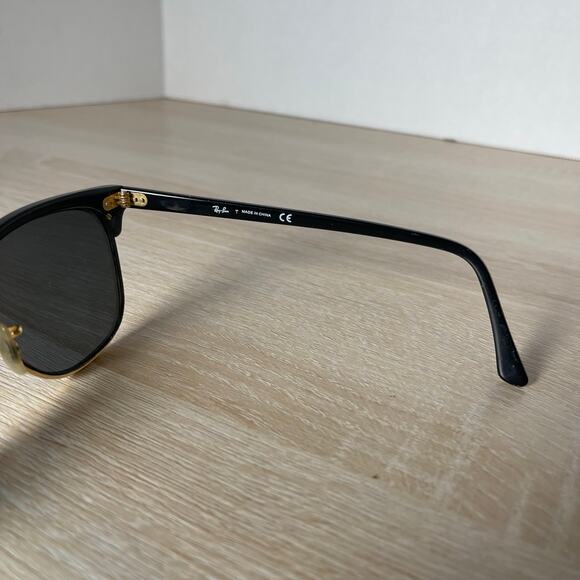 Ray-Ban RB3016 Clubmaster W0365 Sunglasses FRAMES ONLY Polished Black 51-21-145 - Picture 6 of 8